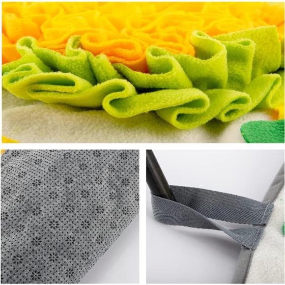 20"×20"Rabbit Foraging Mat with Fixing Handle- Machine Washable Polar Fleece Pet - Picture 6 of 7